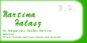 martina halasz business card
